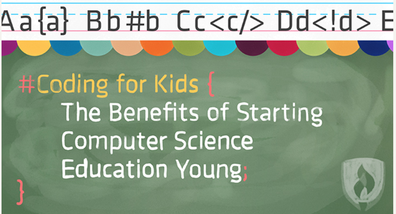 coding for kids on chalkboard